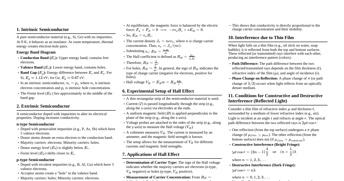 Physics Cheatsheet
