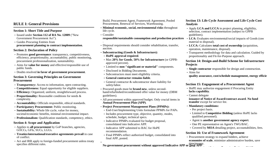 Government Procurement Act IRR