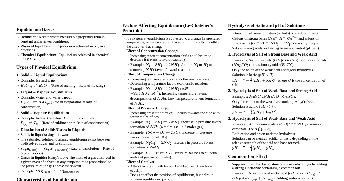 Chemical Equilibrium