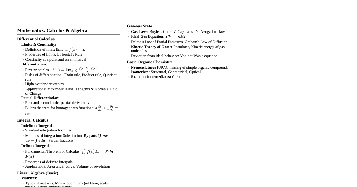 B.Sc. FY Sem 1 - MSU Vadodara