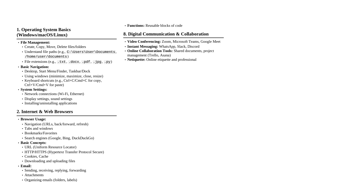 Computer Skills Essentials