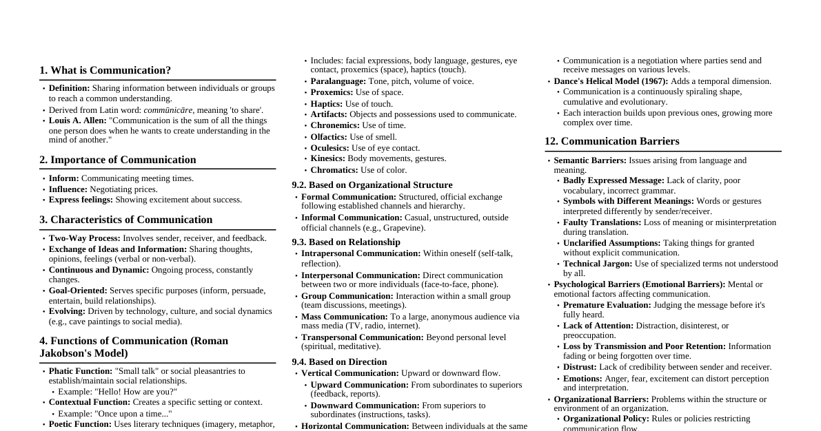 Communication Essentials