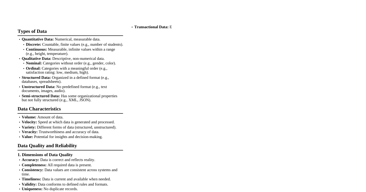 Data Fundamentals Cheatsheet