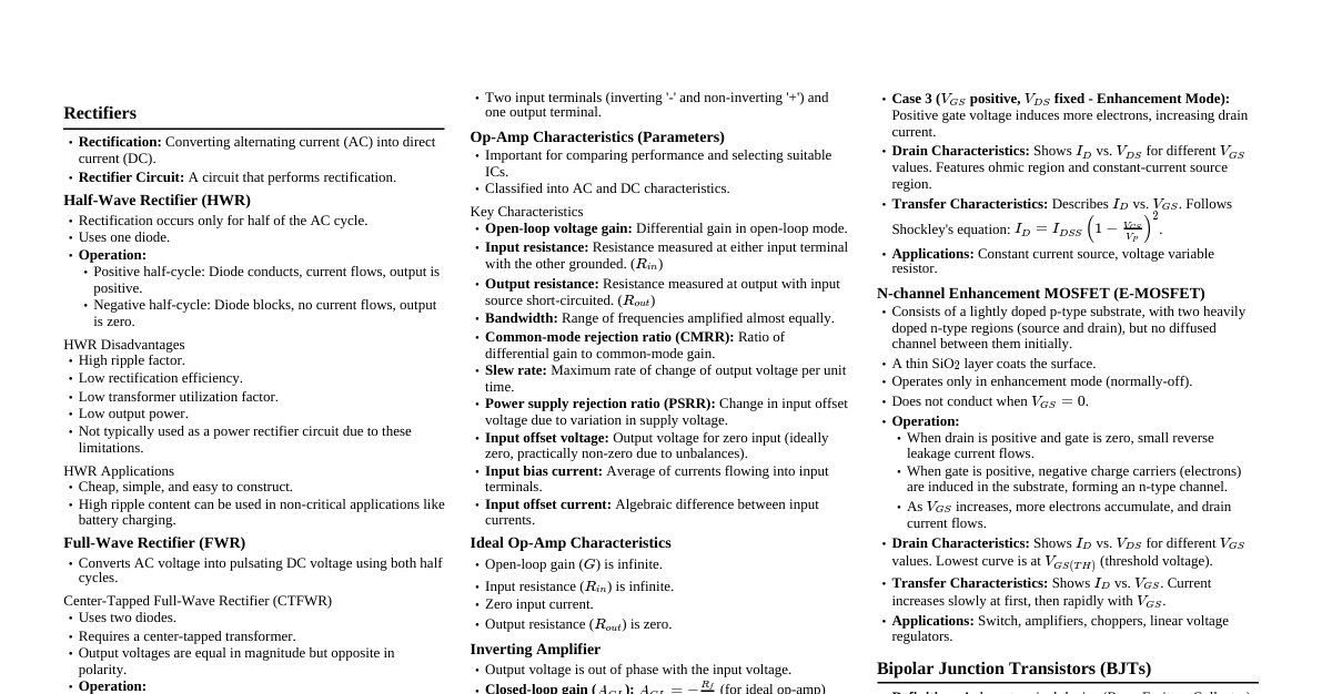 Analog and Digital Electronics