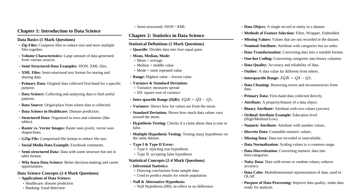 Data Science Essentials