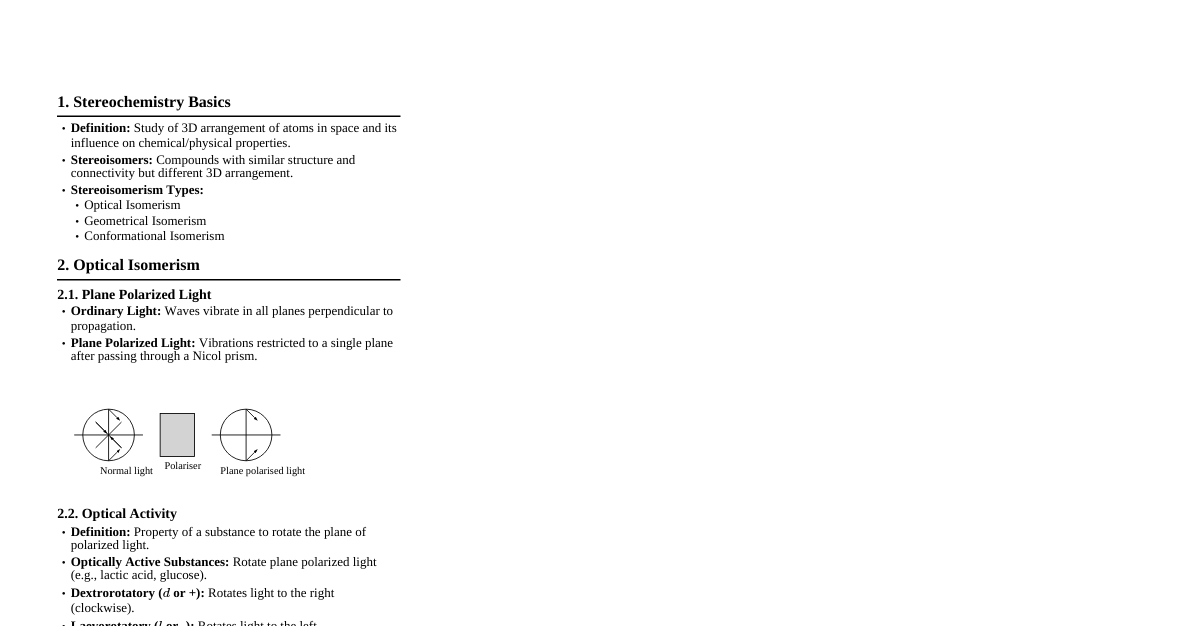 Organic Stereochemistry Essentials