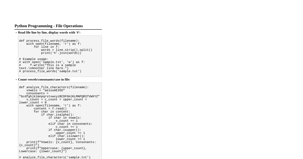 Python & MySQL Cheatsheet