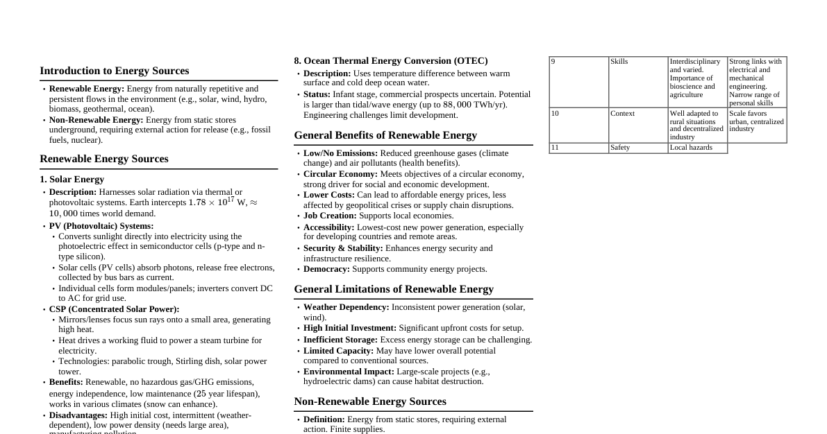 Renewable & Non-Renewable Energy