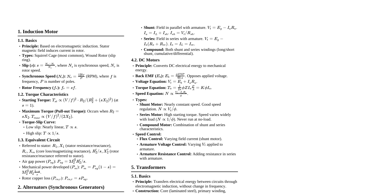 Electrical Machines Essentials