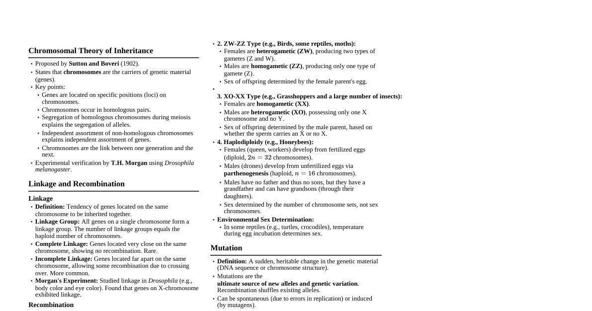 Genetics - NEET Essentials