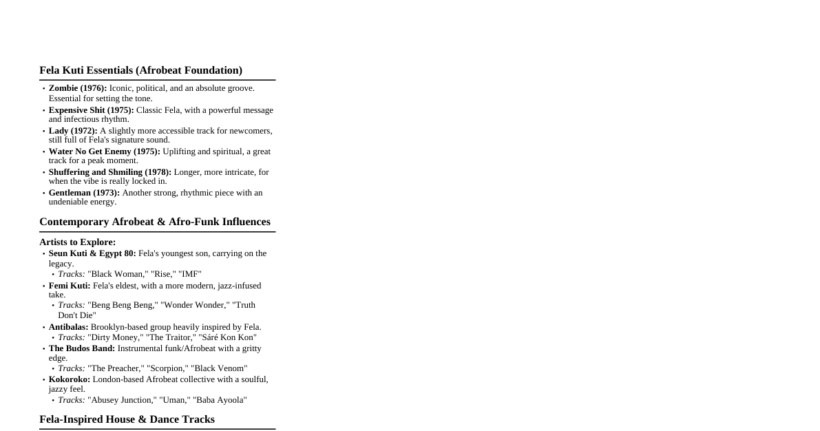 House Party Playlist: Fela Kuti Vibez