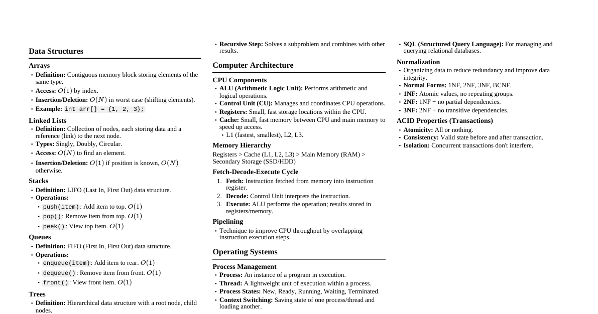 Computer Science Fundamentals