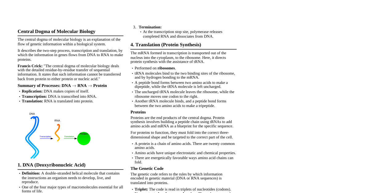 Central Dogma of Molecular Biology