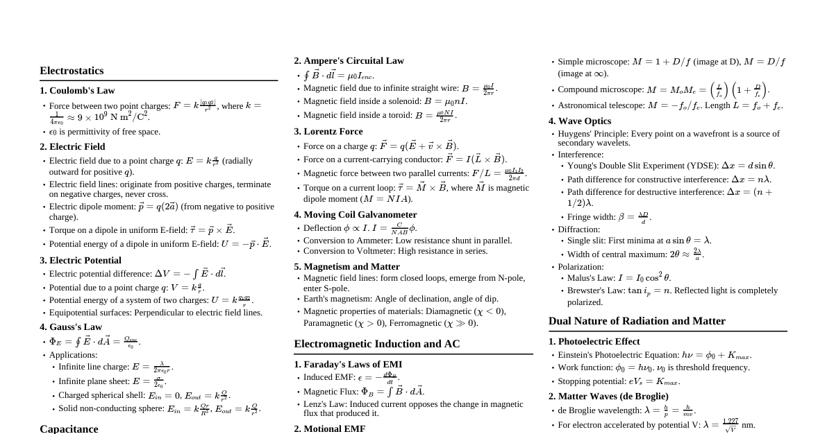JEE Physics (Class 12)