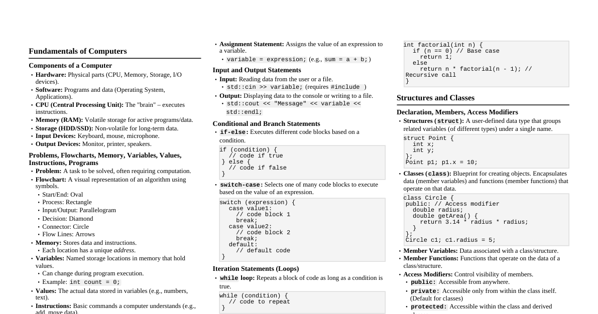Computer Science Fundamentals