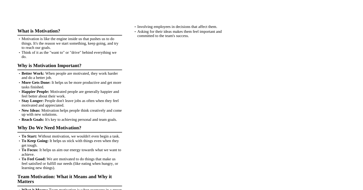 Motivation Essentials