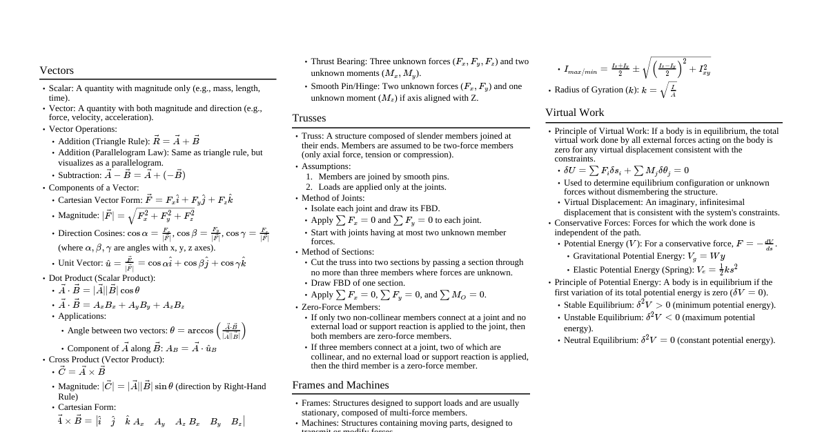 Hibbeler Mechanics (2 Pages)
