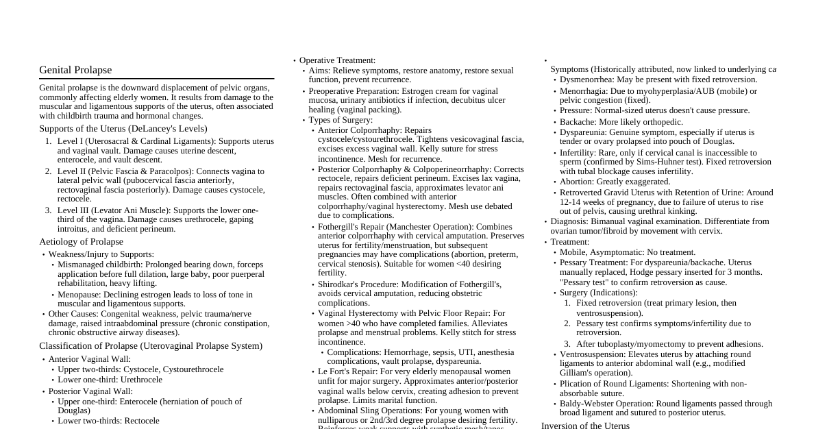 Benign Gynaecological Conditio