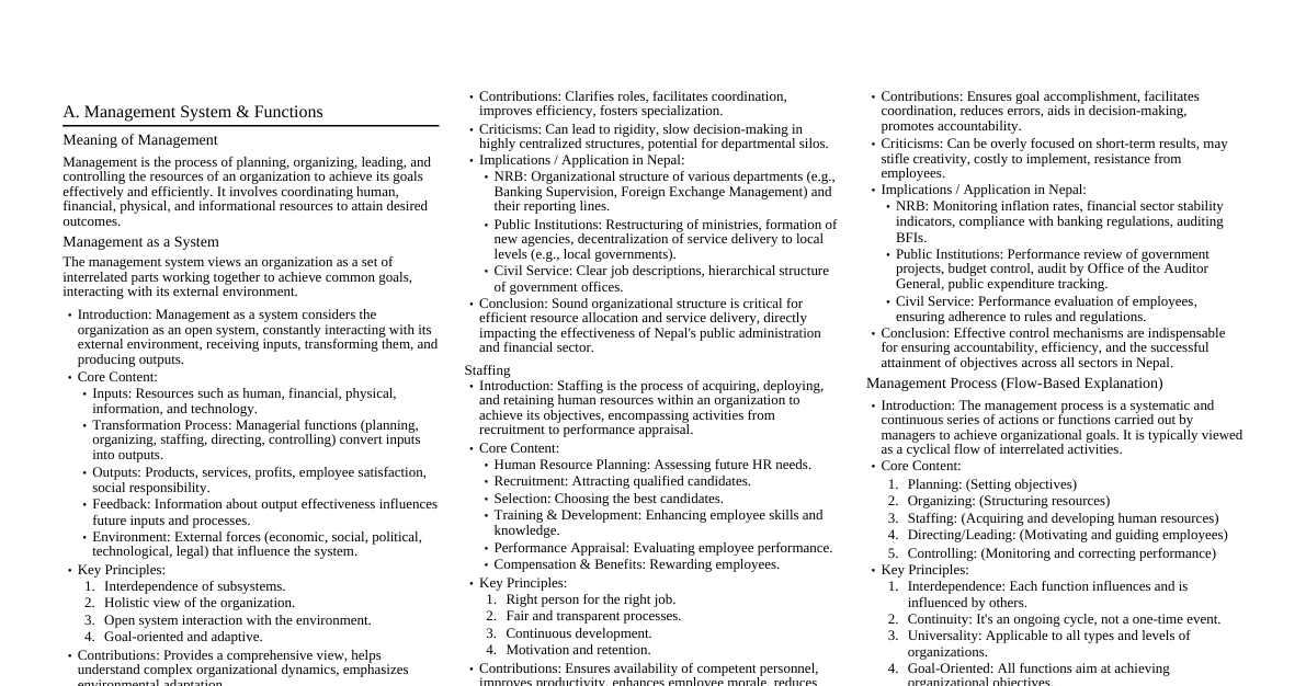 Management & PSC/NRB Exam Guid