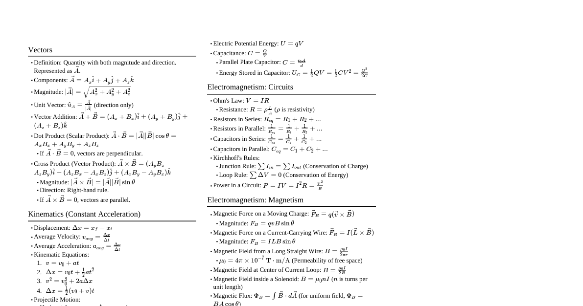 Physics Fundamentals