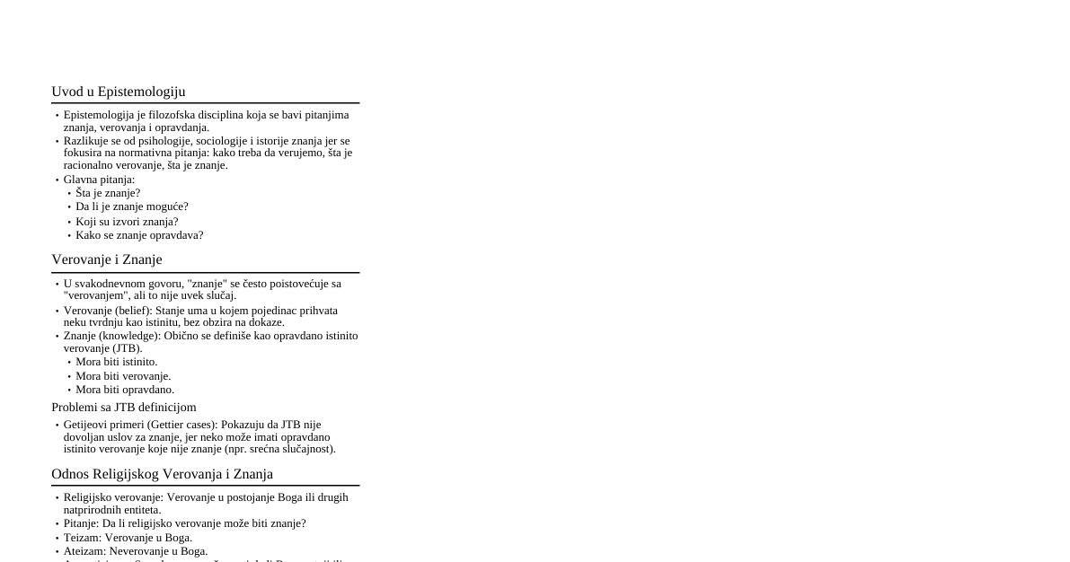 Verovanje i Znanje