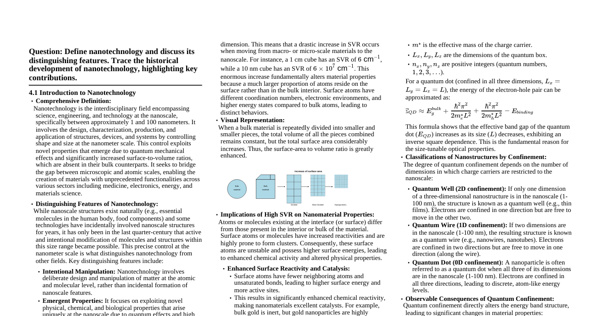 Nanotechnology: Module IV