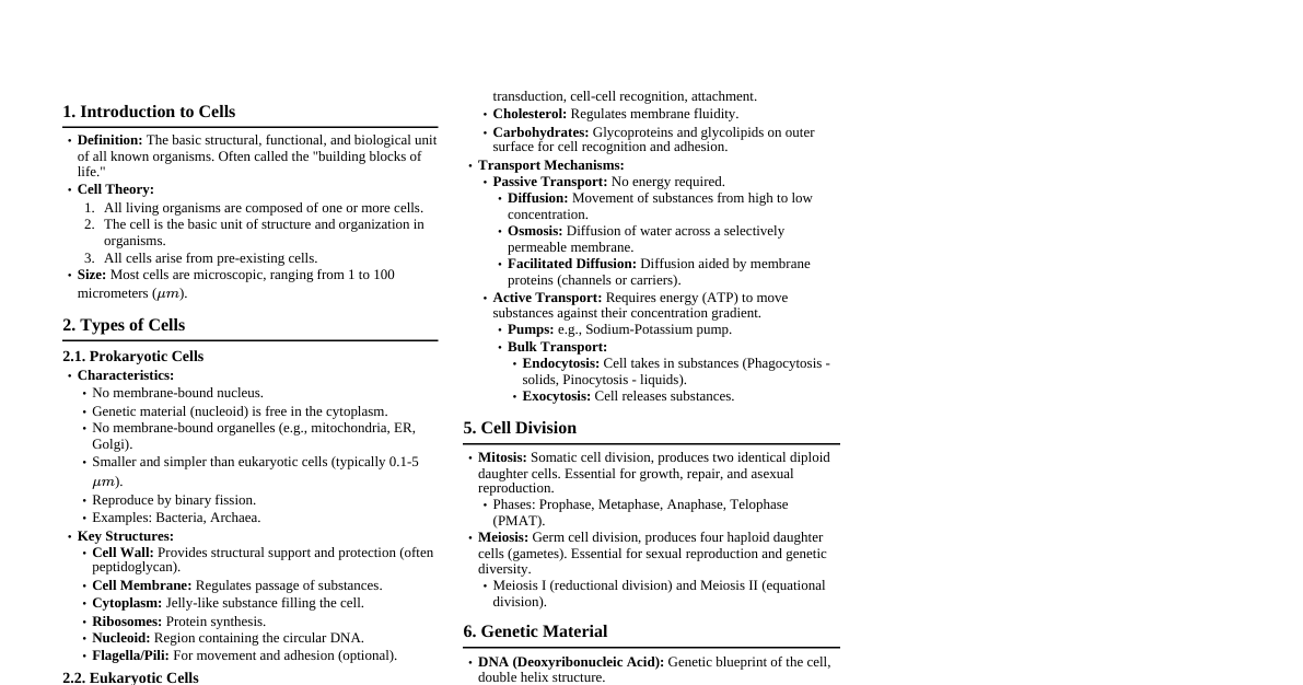 Cell Biology Fundamentals