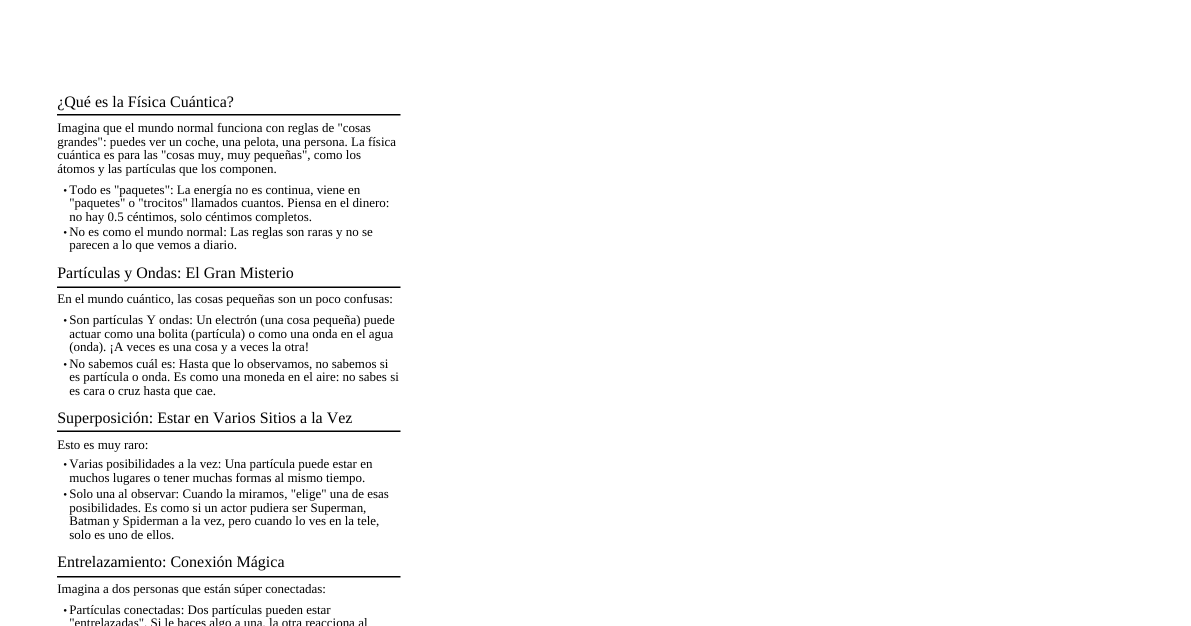 Física Cuántica Sencilla