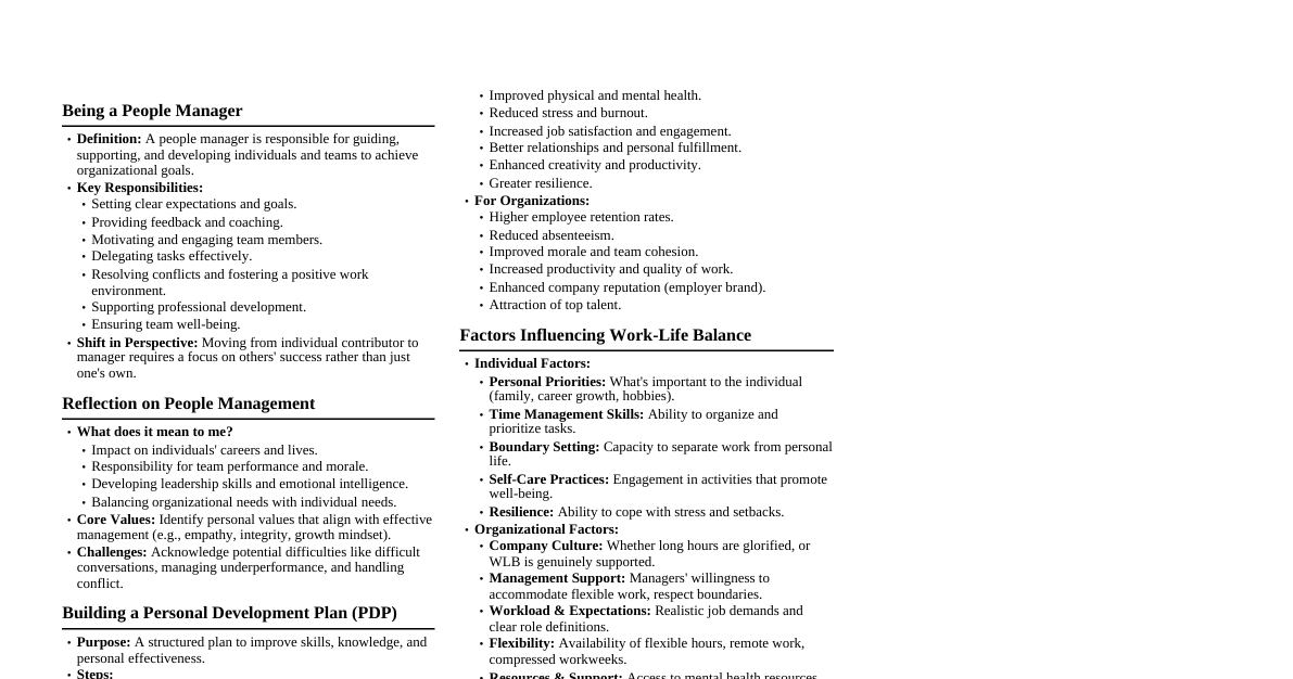 Managing Self & Stress