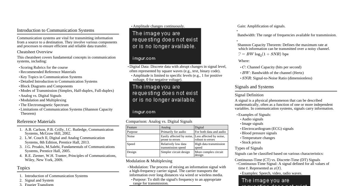 Communication Systems Intro