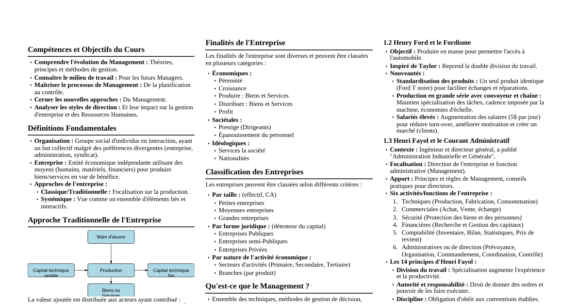 Management des Organisations