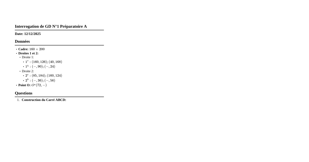 GD - Démonstration et Dessin