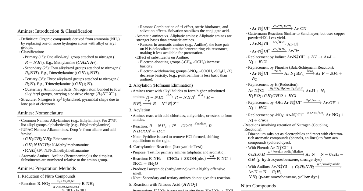 Nitrogen Compounds (Org. Chem)