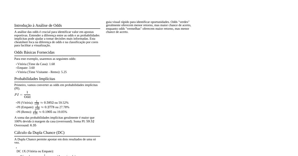 Análise de Odds de Apostas