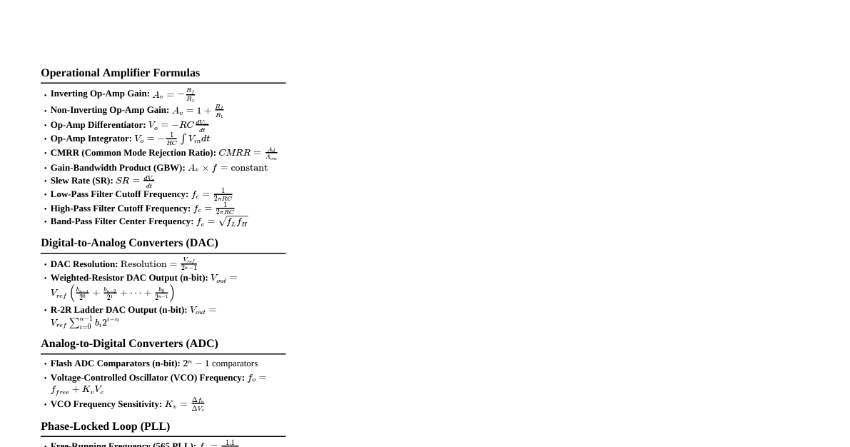Analog and Digital Integrated Circuits F