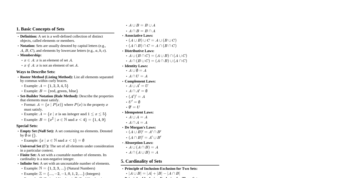 MAT110 Sets (Copperbelt University)