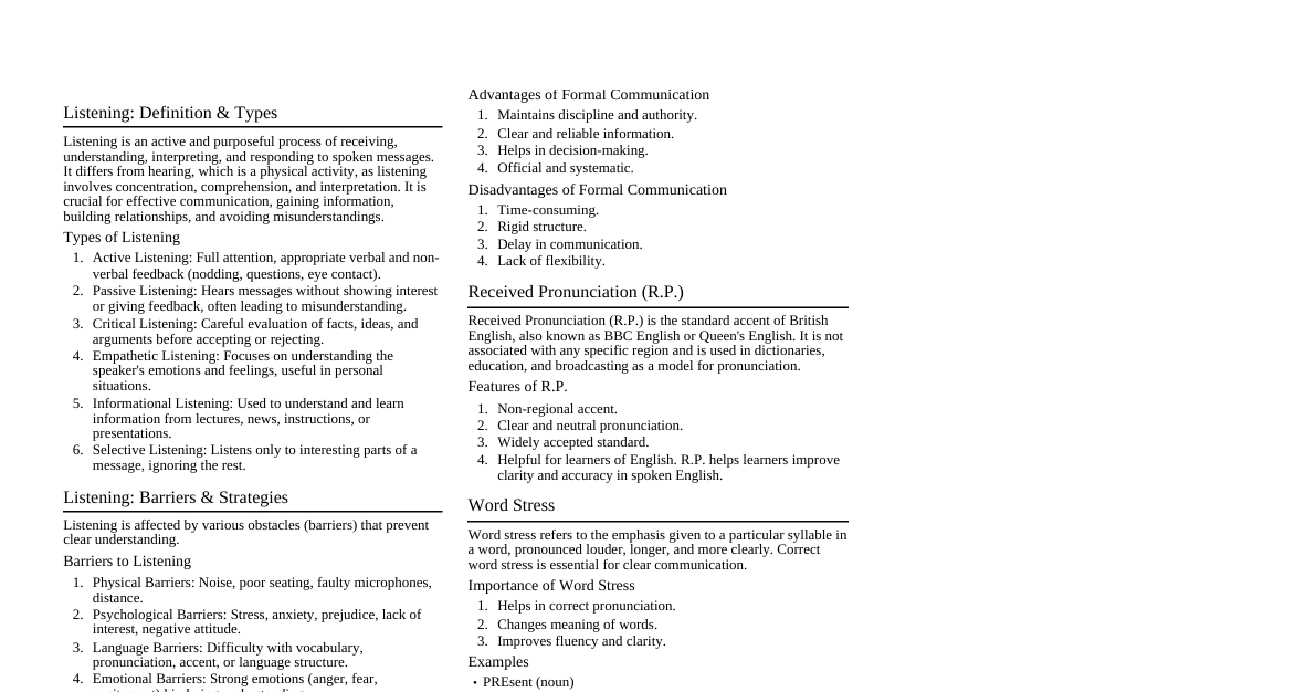 Communication Skills