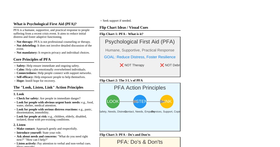 Psychological First Aid (PFA)