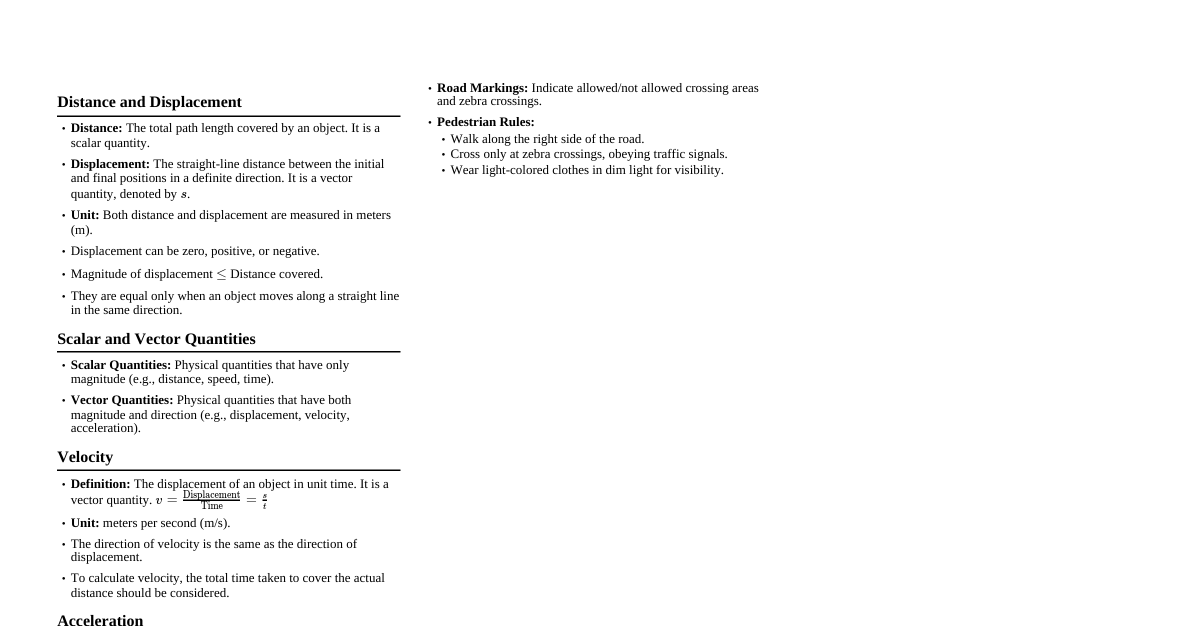 Equations of Motion Essentials