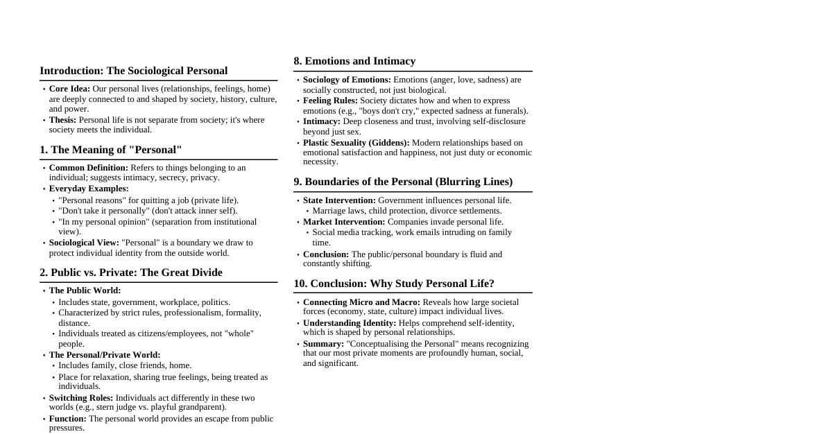 Conceptualising the Personal (Morgan)