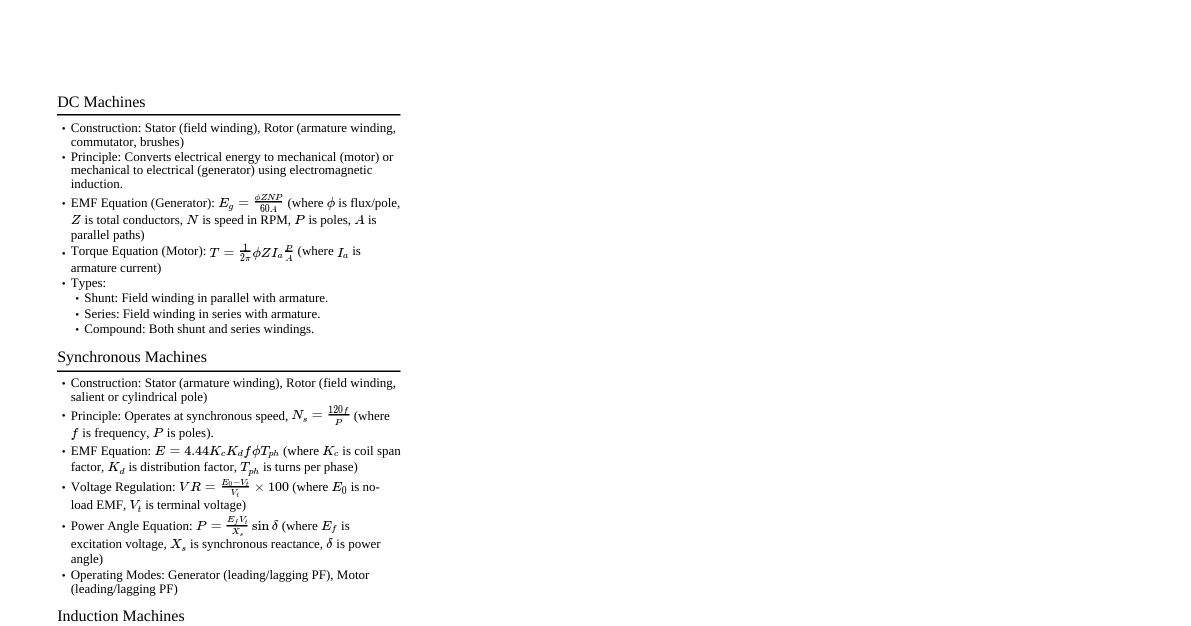 Electrical Machines