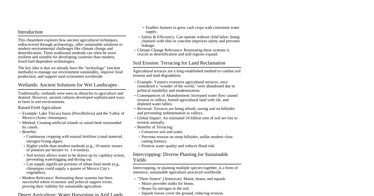 Archaeology & Sustainability