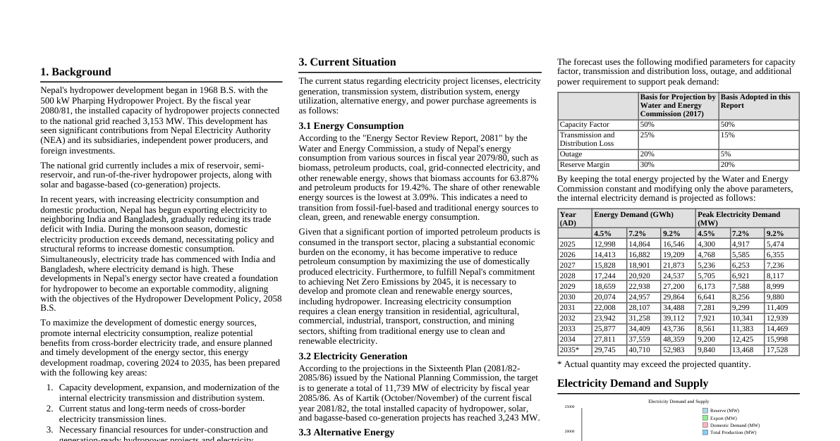 Nepal Energy Development Roadmap