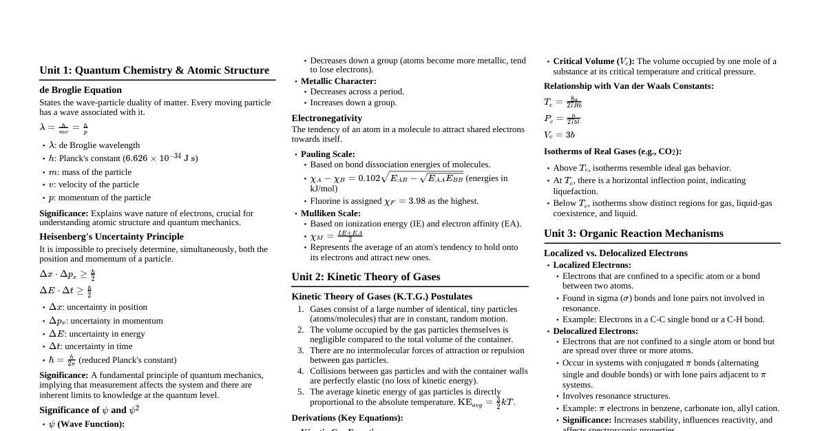 Physical Chemistry Essentials