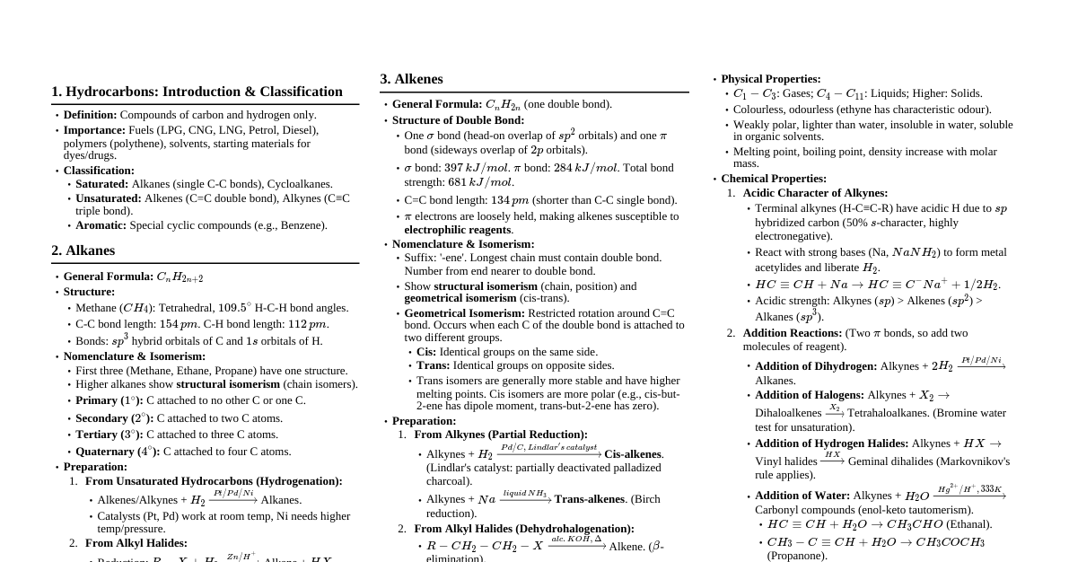 Hydrocarbons for NEET