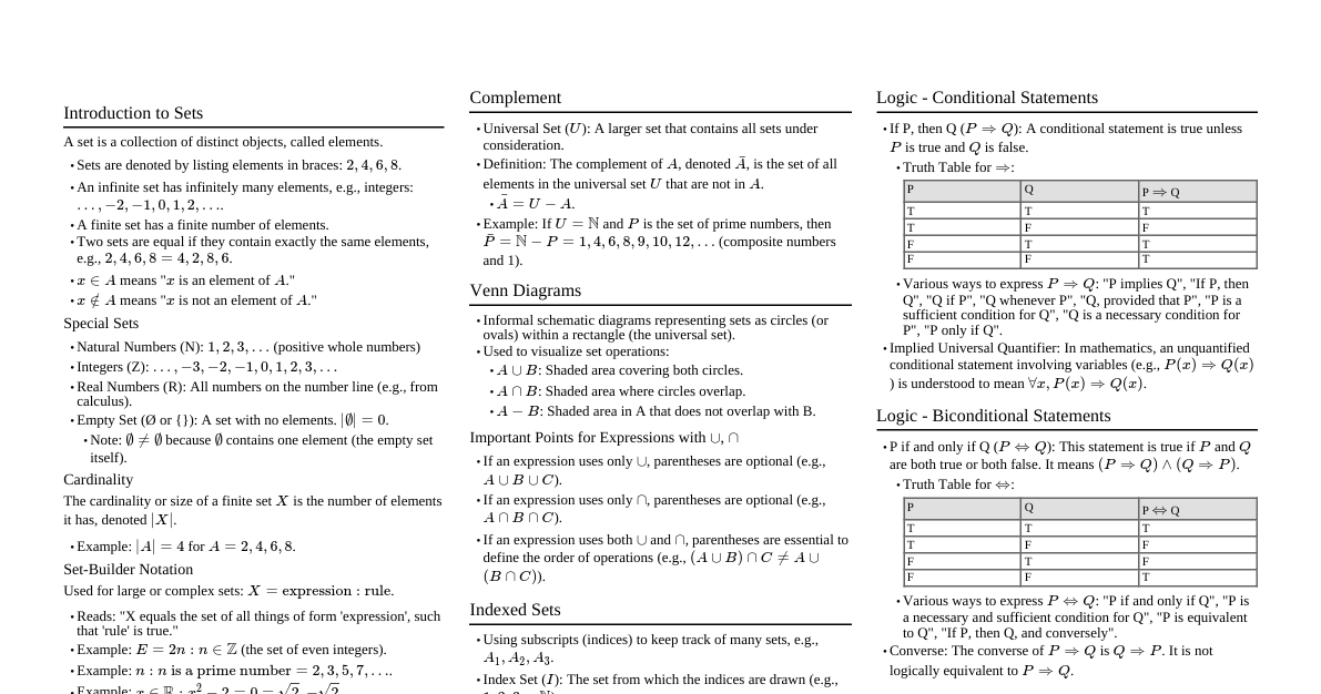 Book of Proof - Chapter 1: Set