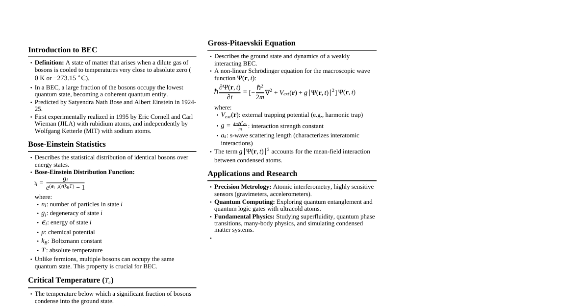 Bose-Einstein Condensation