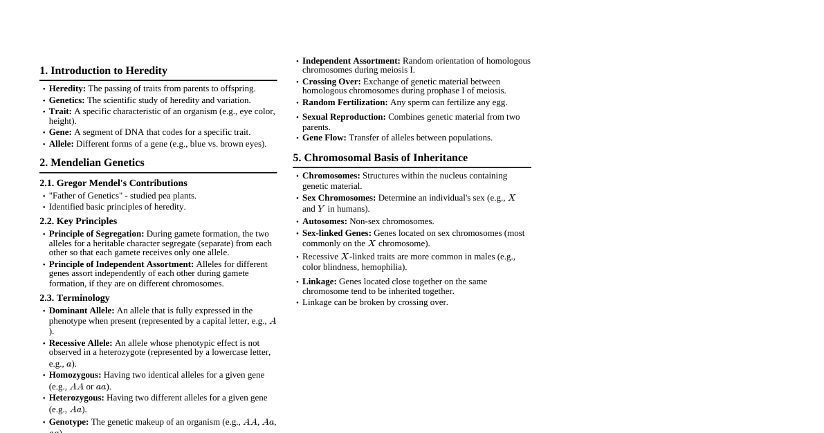 Heredity and Variation