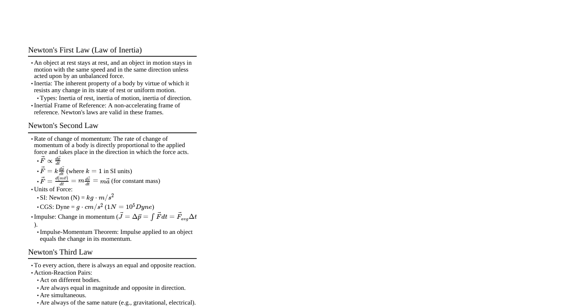 Laws of Motion (JEE)