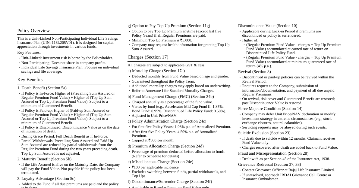 Bajaj Life Invest Protect Goal